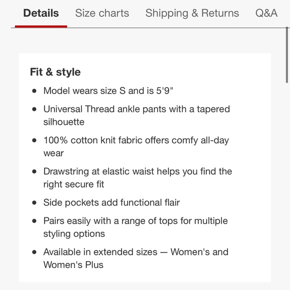 Universal Thread high rise knit pants, M - Picture 3 of 5